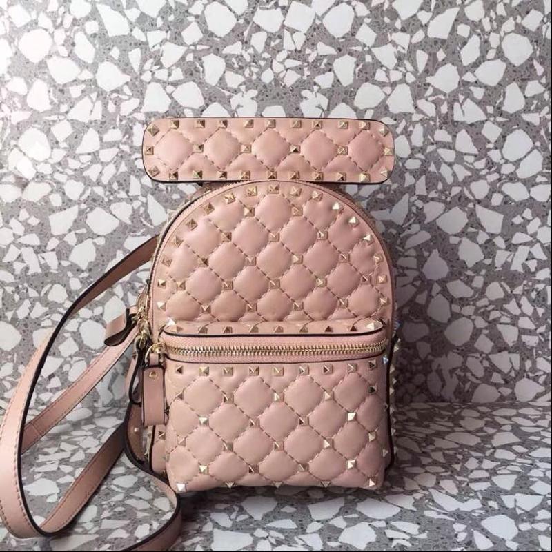 Valentino Clutches Bags VA0063 Sheepskin Full Nail (0630) Pink